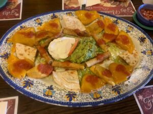 Authentic Mexican dish with rice, beans, and fresh ingredients served at Pepe’s Mexican Restaurant in Chicago.