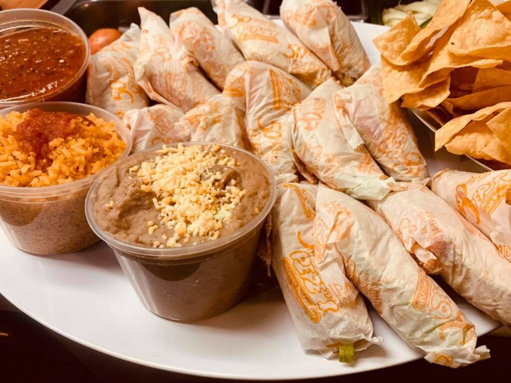 Authentic Mexican dish with rice, beans, and fresh ingredients served at Pepe’s Mexican Restaurant in Chicago.