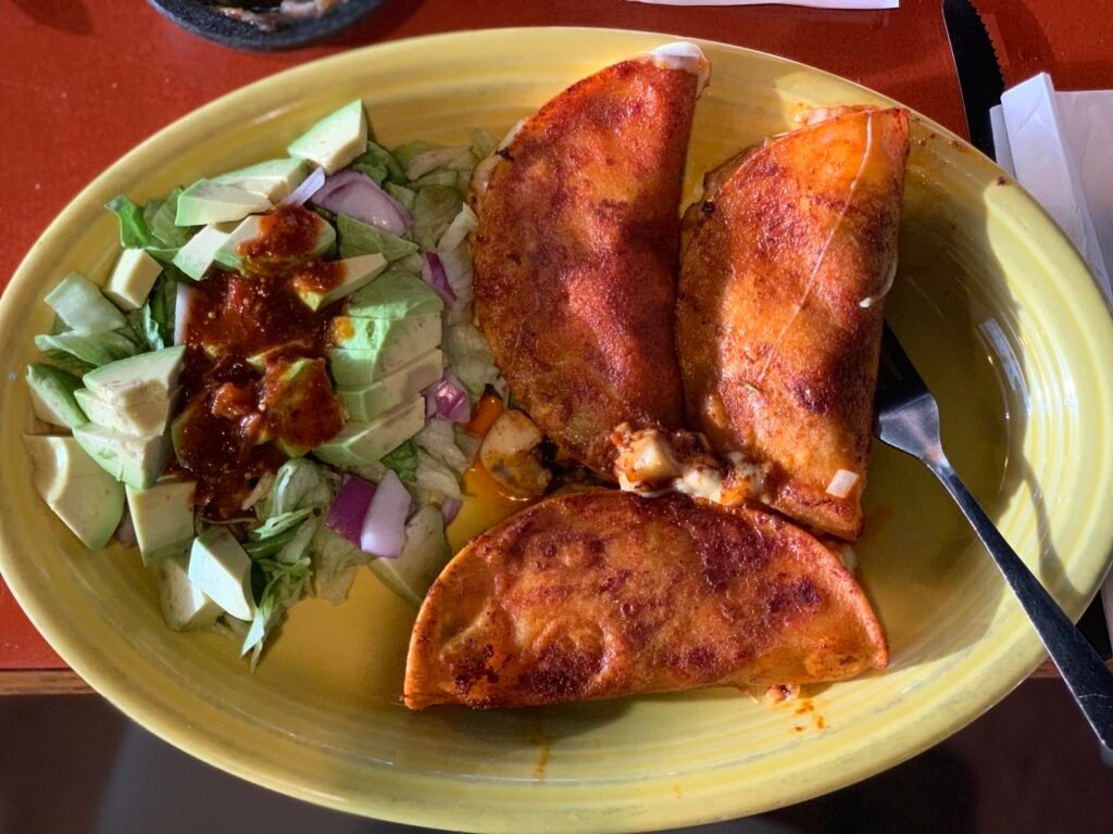 Authentic Mexican dish with rice, beans, and fresh ingredients served at Pepe’s Mexican Restaurant in Chicago.