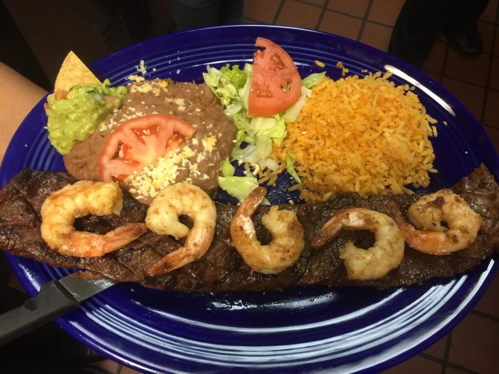 Authentic Mexican dish with rice, beans, and fresh ingredients served at Pepe’s Mexican Restaurant in Chicago.