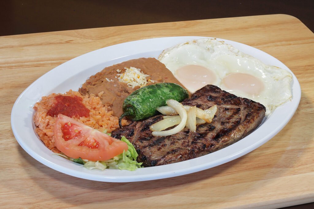 steak and eggs platter